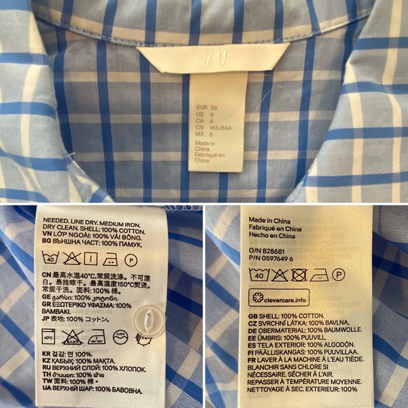 BNWOT H&M Bell Sleeve Button Down Blouse - Picture 6 of 10